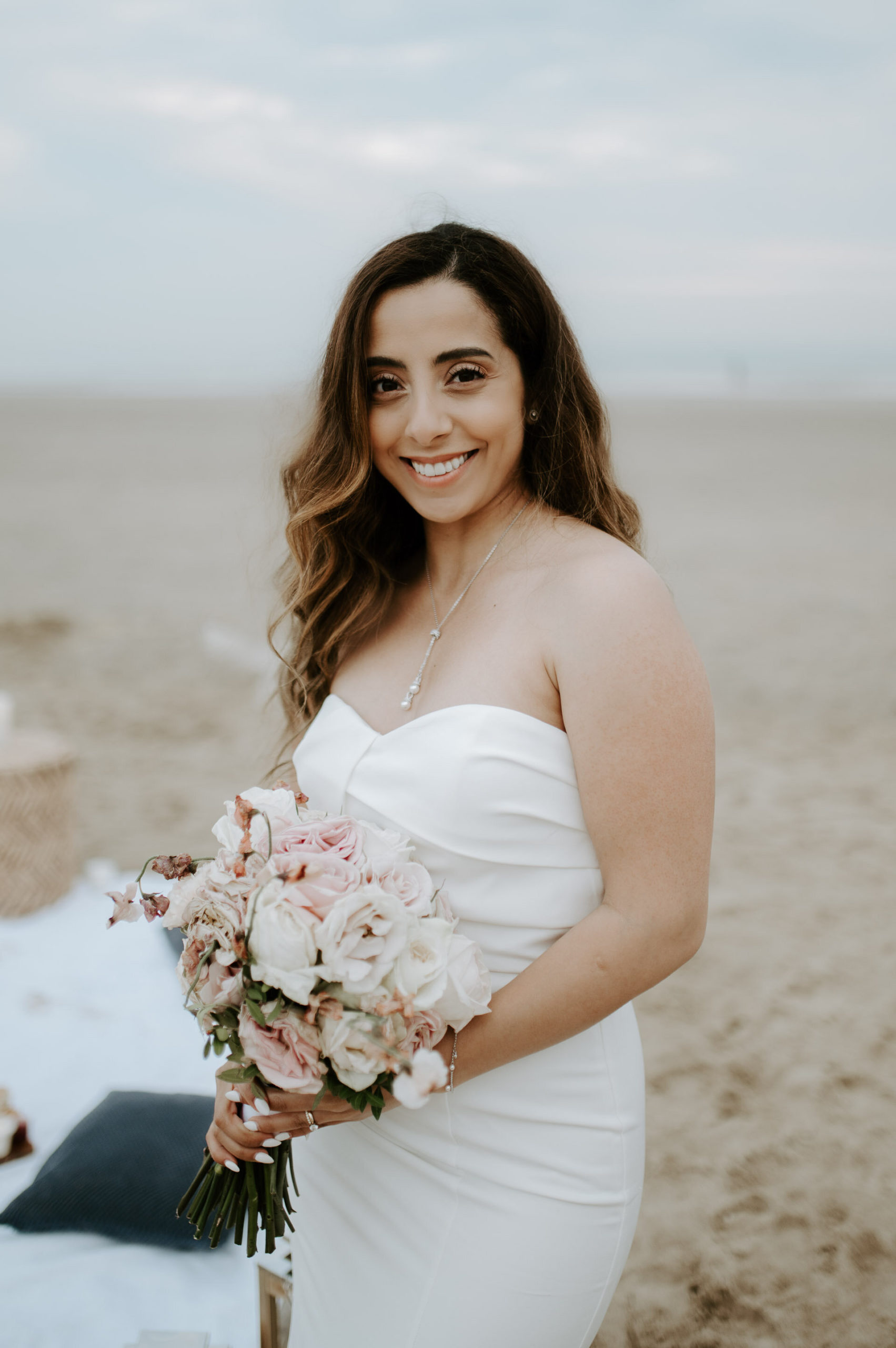 Demiana and Goergeuos - Camber Sands Golden Hour Beach Shoot - Laura Williams Photography-12.jpg