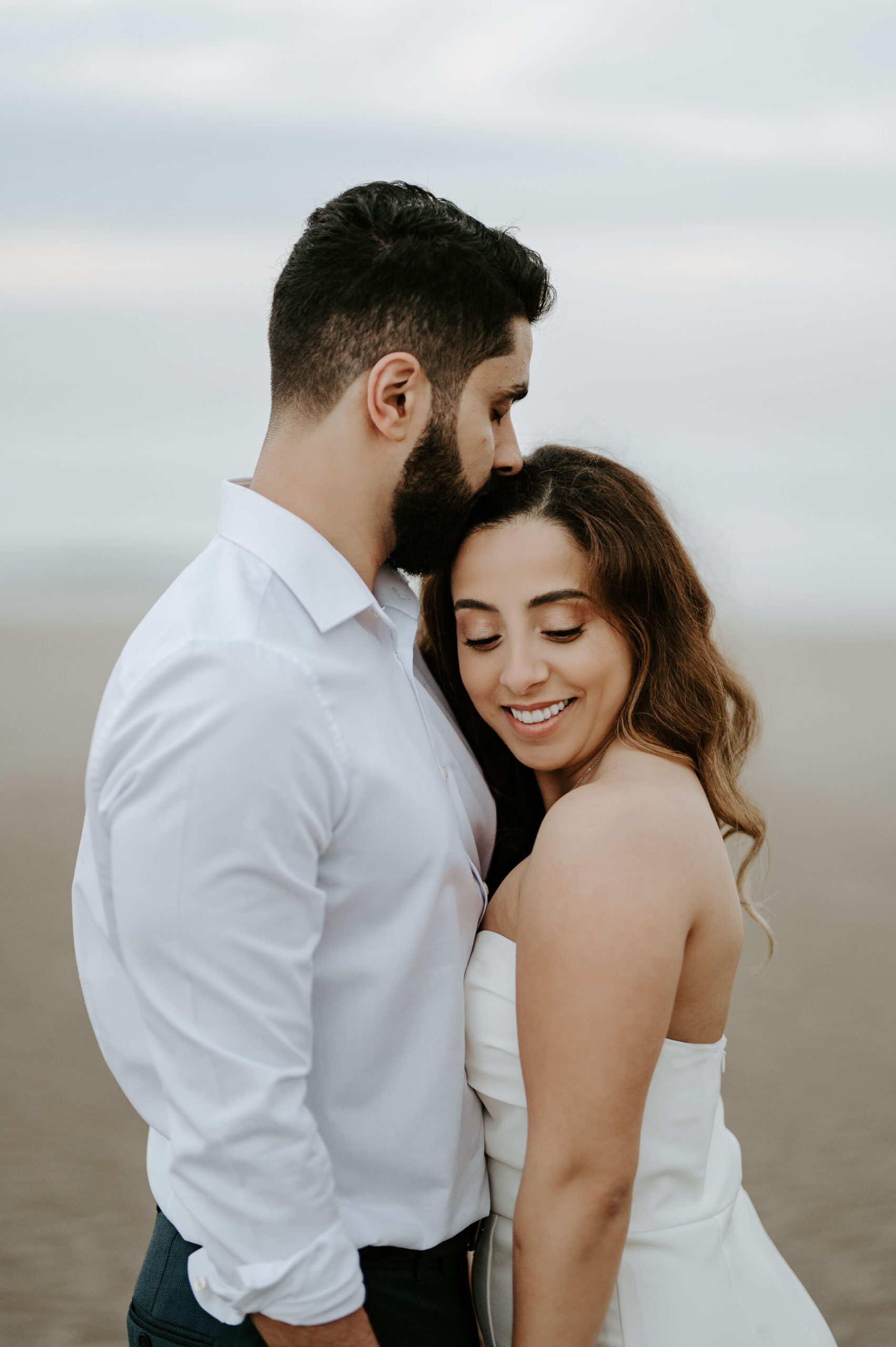 Demiana and Goergeuos - Camber Sands Golden Hour Beach Shoot - Laura Williams Photography-27.jpg