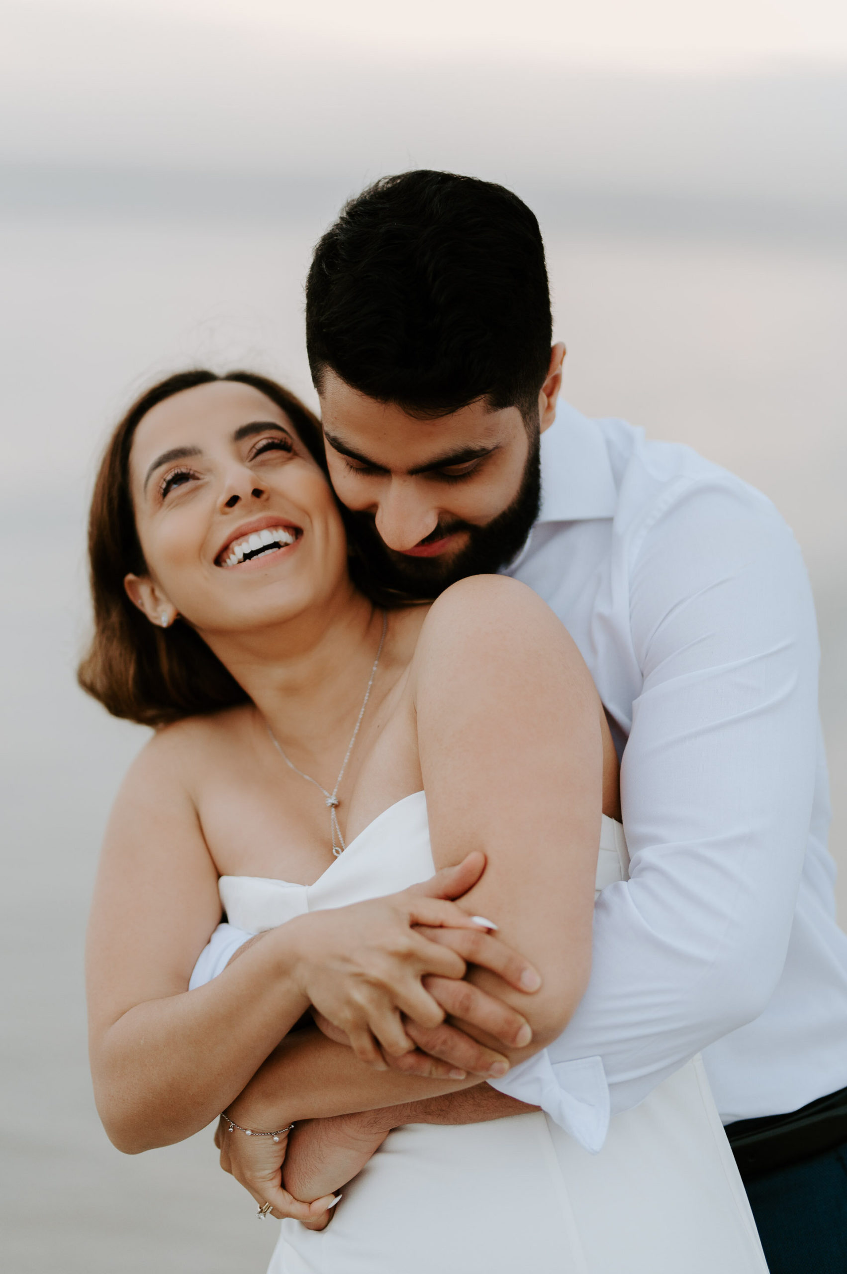 Demiana and Goergeuos - Camber Sands Golden Hour Beach Shoot - Laura Williams Photography-38.jpg