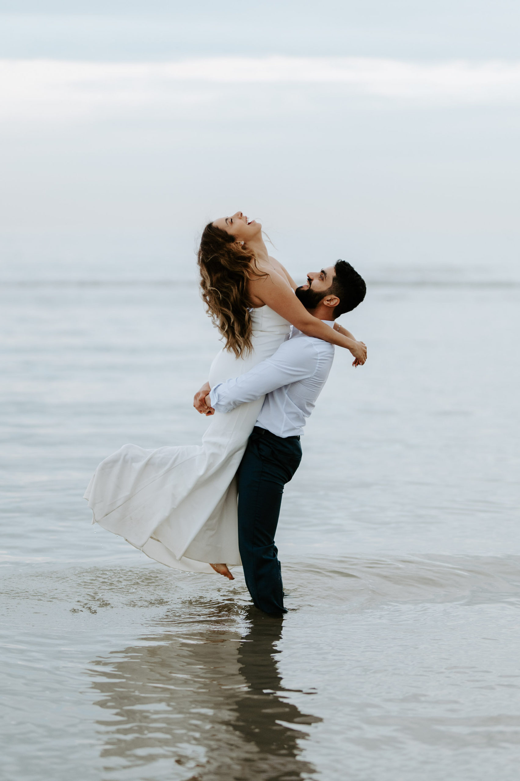 Demiana and Goergeuos - Camber Sands Golden Hour Beach Shoot - Laura Williams Photography-43.jpg