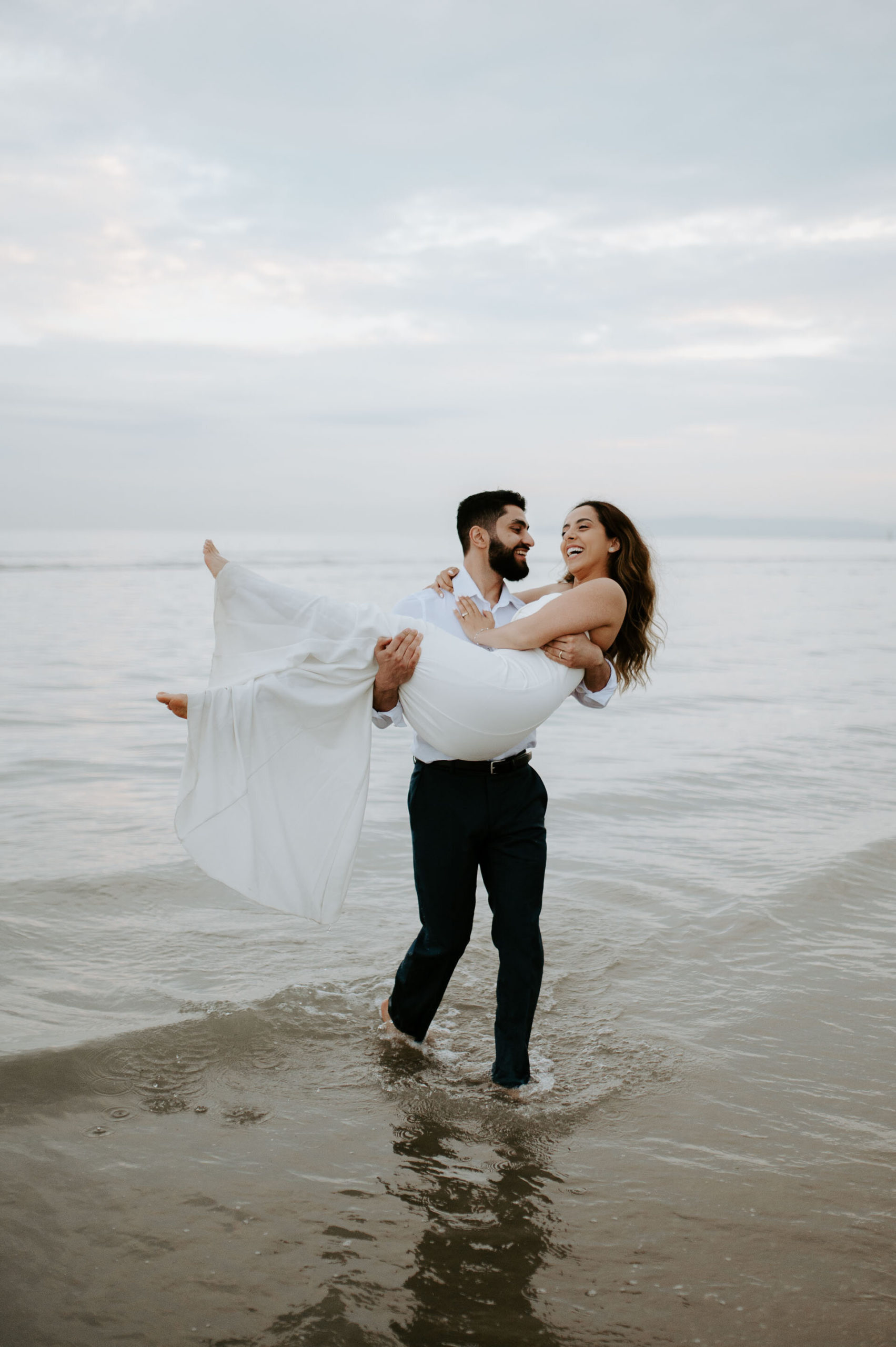 Demiana and Goergeuos - Camber Sands Golden Hour Beach Shoot - Laura Williams Photography-46.jpg