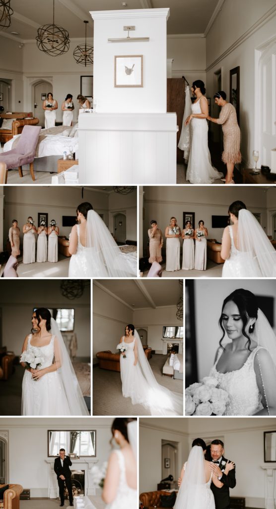 bride getting ready at tortworth court