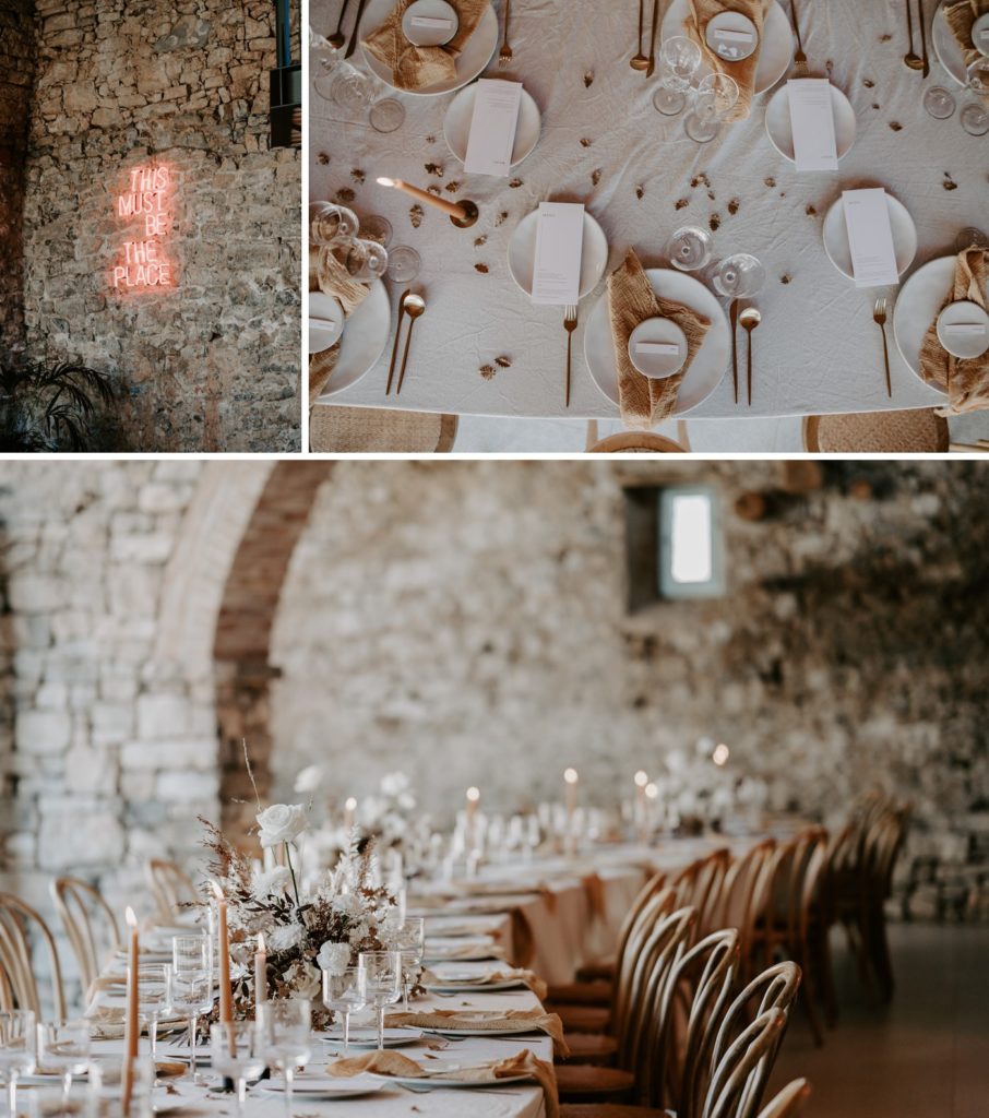 wedding breakfast reception set up at this must be the place barcelona