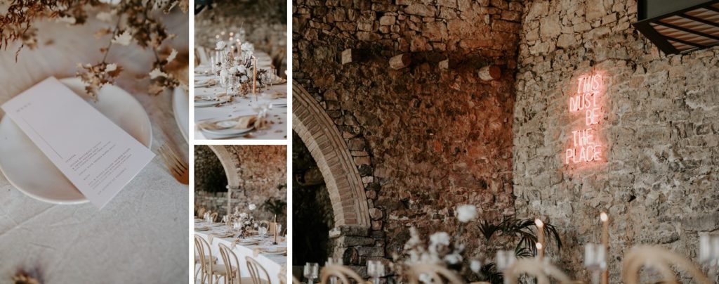 wedding breakfast reception set up at this must be the place barcelona