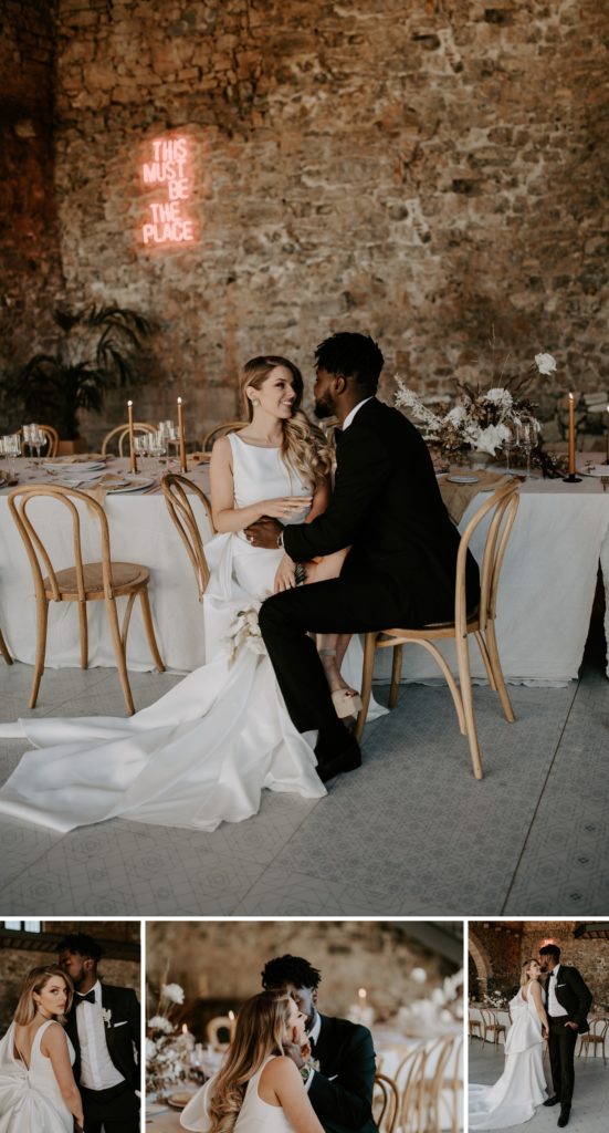 couple at wedding reception at this must be the place barcelona