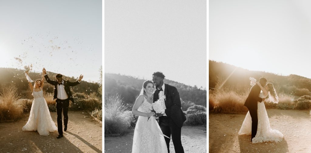 couple at golden hour at this must be the place barcelona wedding venue