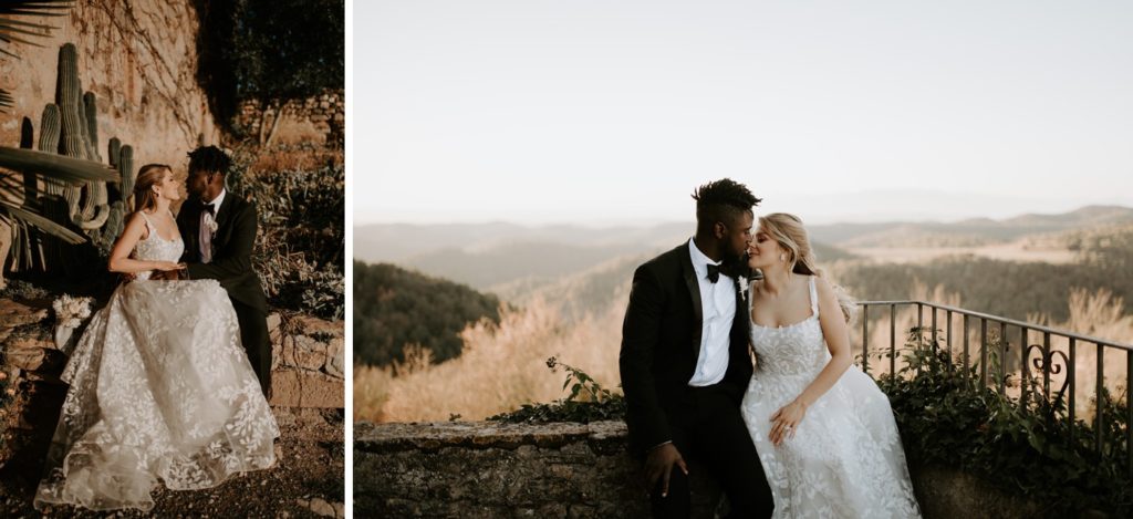 couple with mountain views at this must be the place barcelona wedding venue