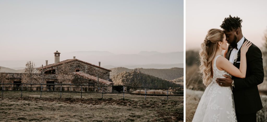 couple with mountain views at this must be the place barcelona wedding venue