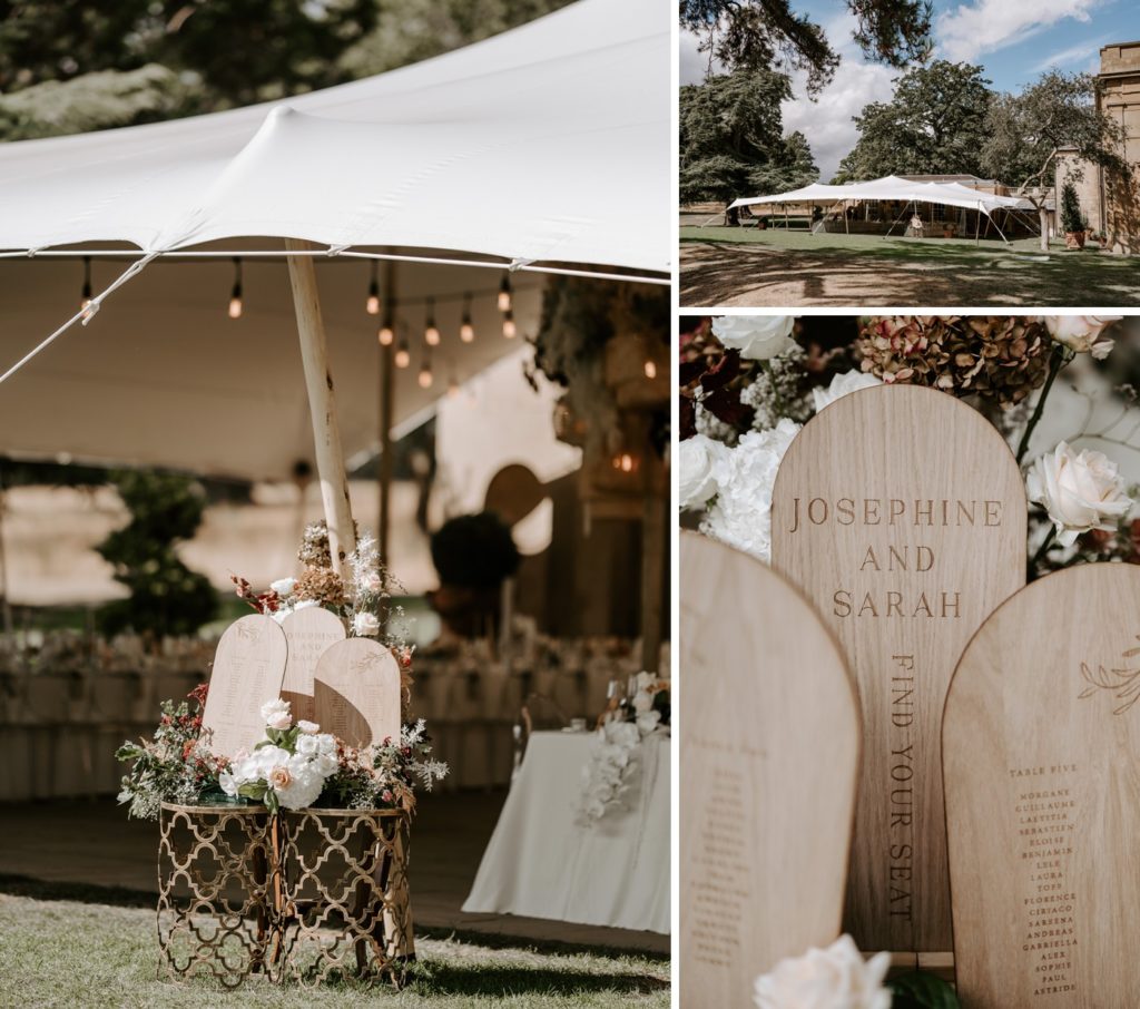 wedding breakfast with miller marquees at wilderness reserve sibton park estate