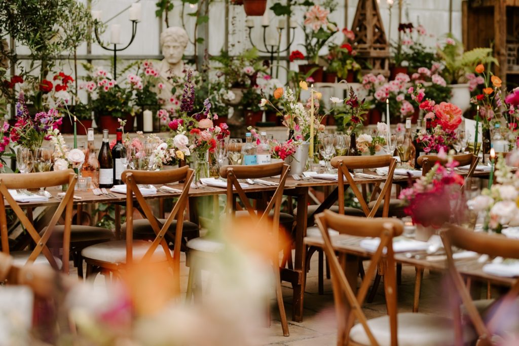 West Green house gardens wedding reception