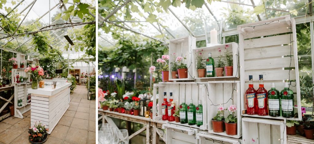 West Green house gardens bar set up