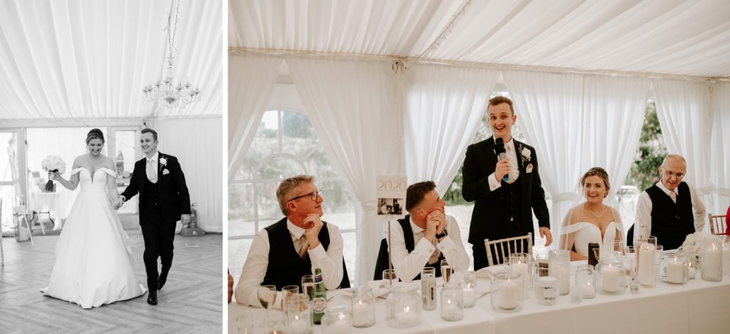marquee wedding reception at glemham hall