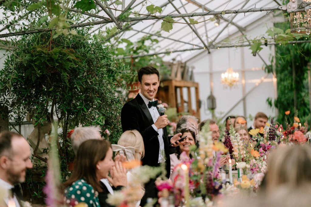 groom speech at West Green house gardens