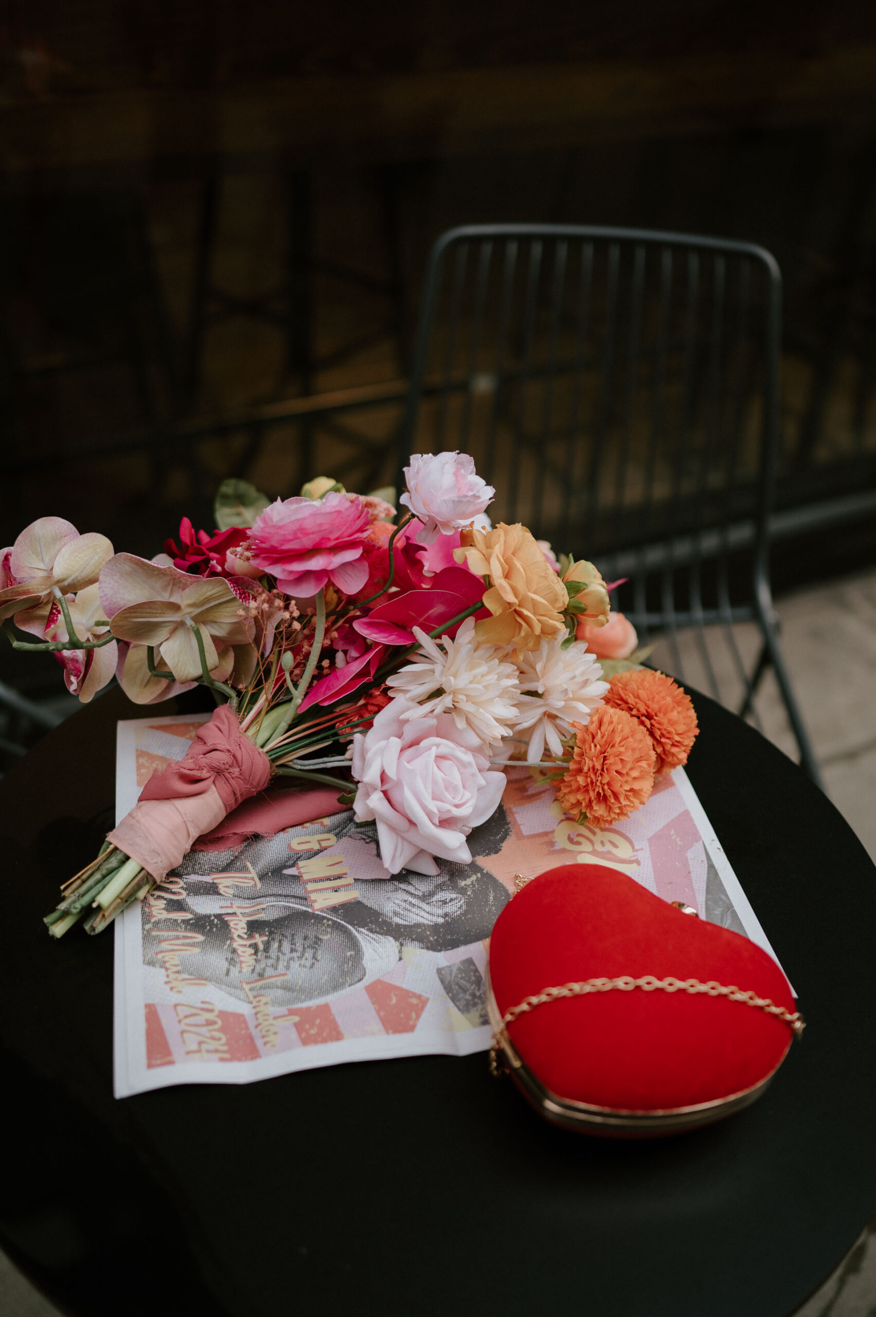 colourful bridal bouquet