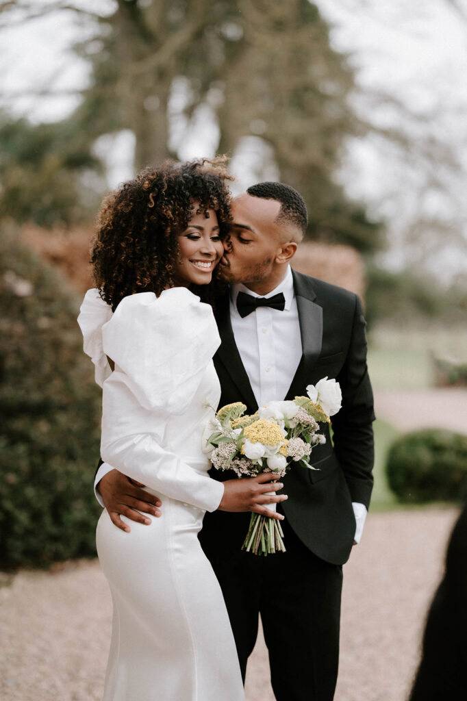 portrait of bride and groom
