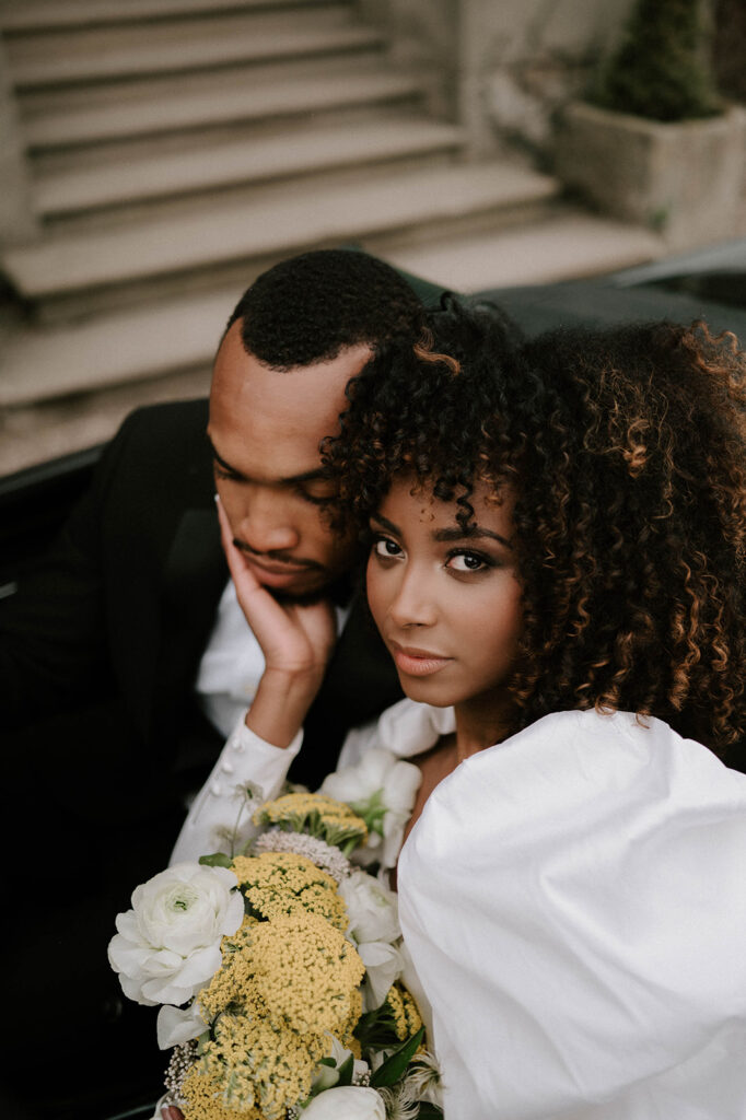 bride and groom portrait 