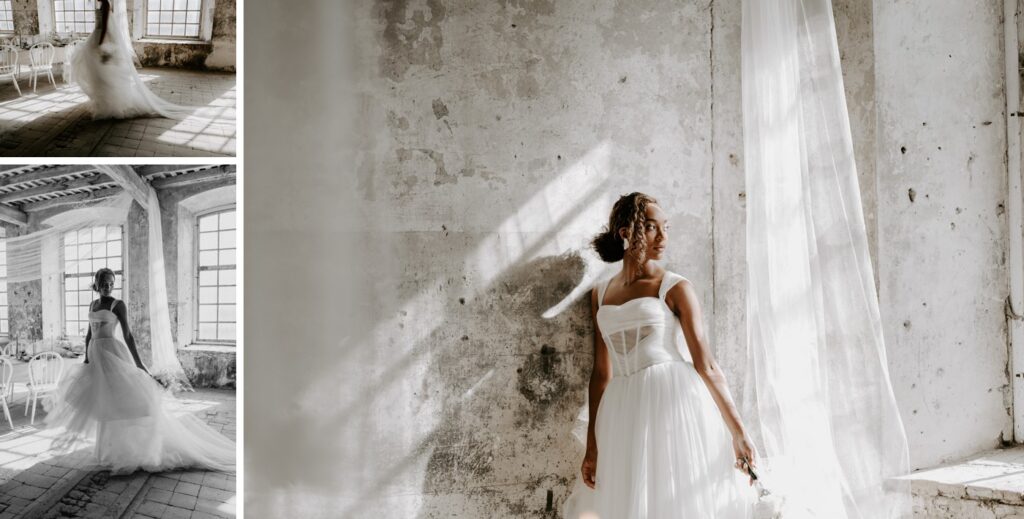 wedding at Colonia Rusinol with bride wearing vera wang wedding dress