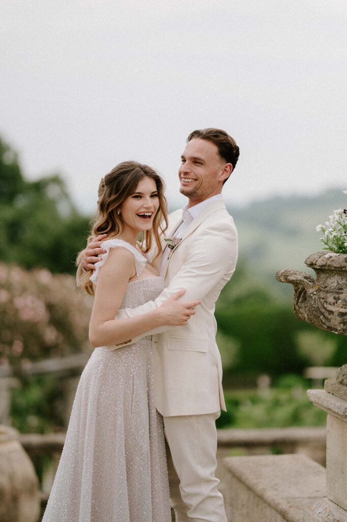 couple laughing at euridge manor 