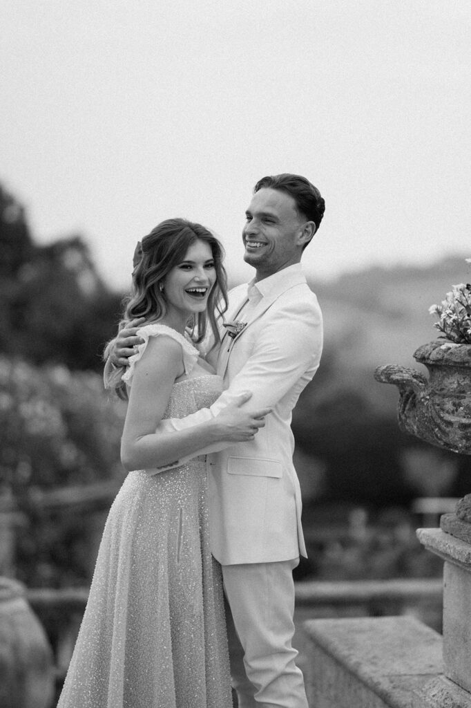 couple laughing at euridge manor 