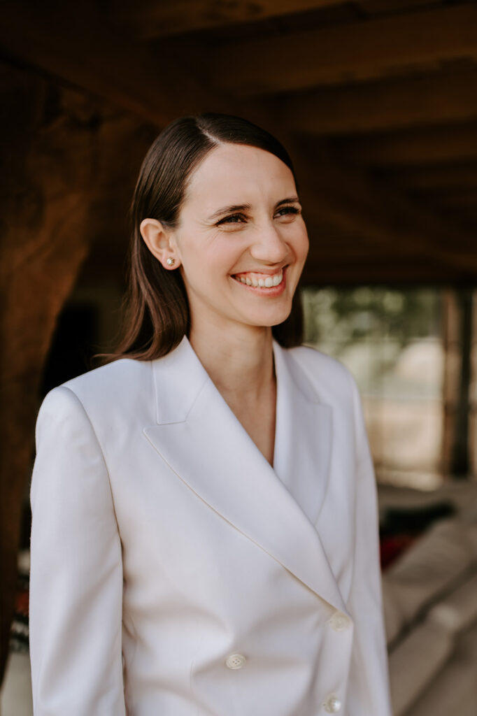 bride smiling