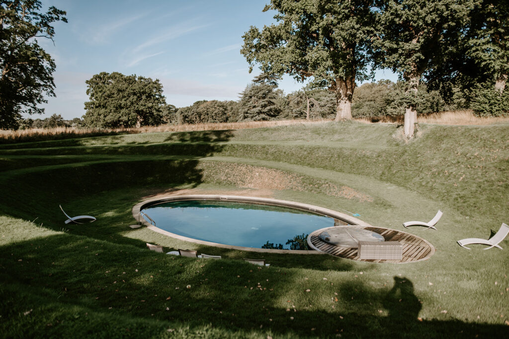 outdoor sunken pool
