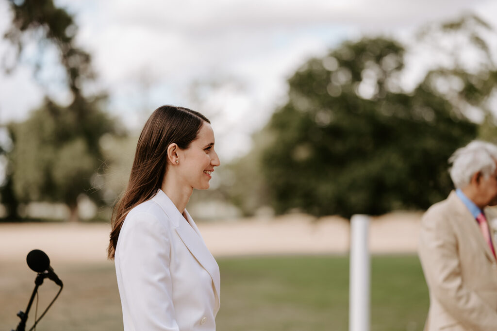 bride smiling