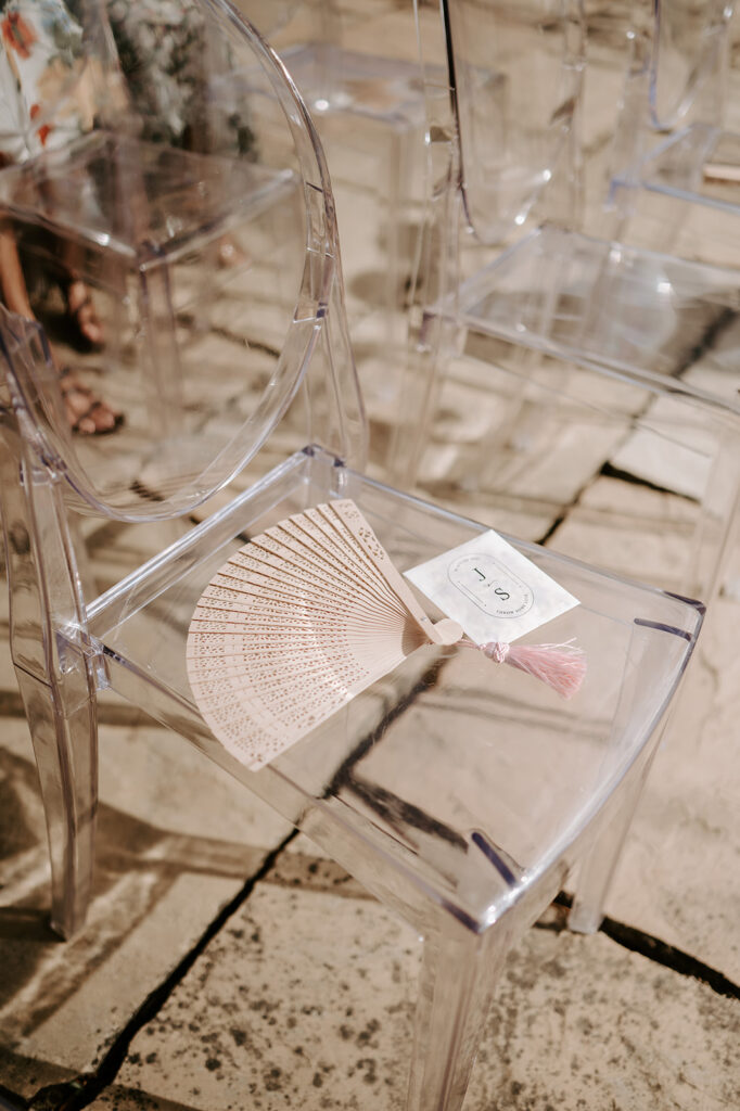 ghost chairs with fans on