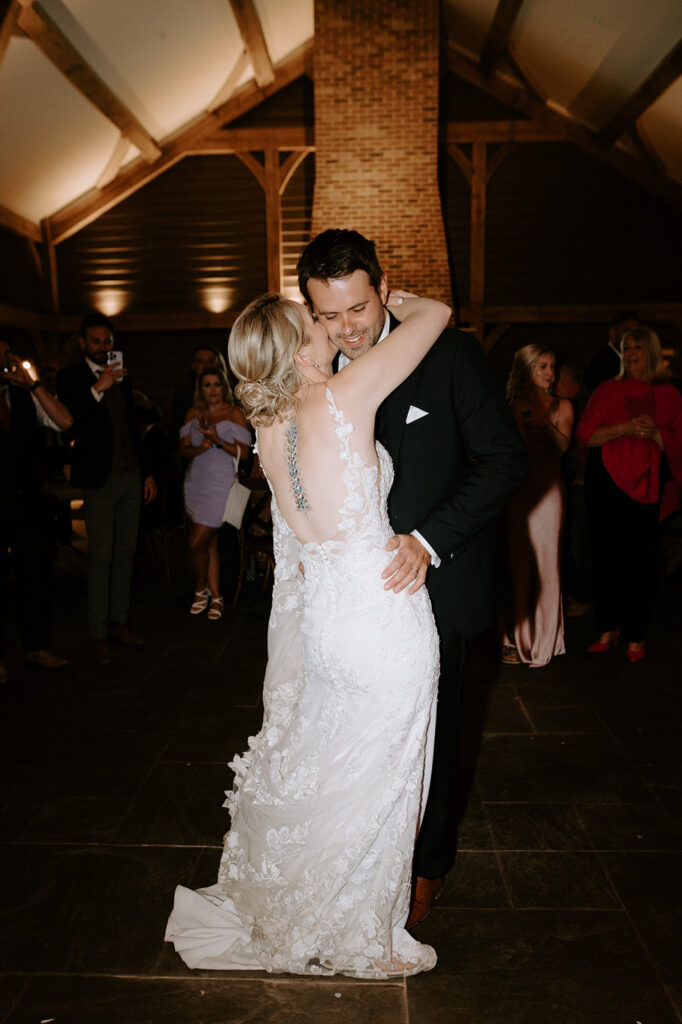 couple having first dance at retreat east