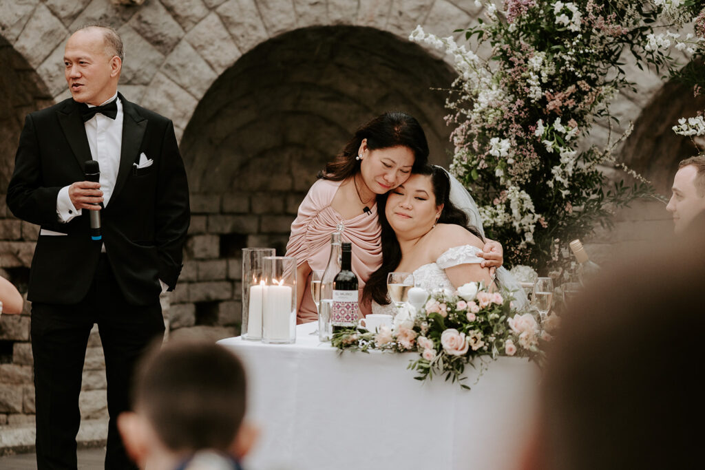 wedding speeches in orangery at tortworth court