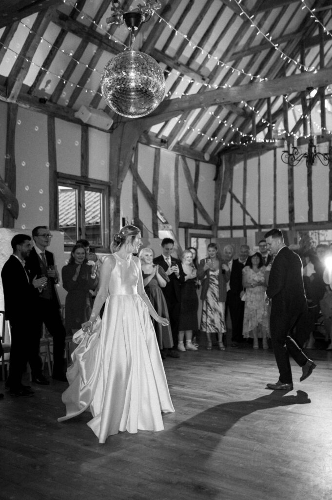 Groom Dancing with the Bride at Bruisyard Hall