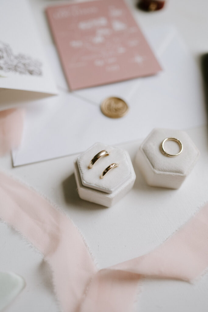 Flatlay including ring box at butley priory